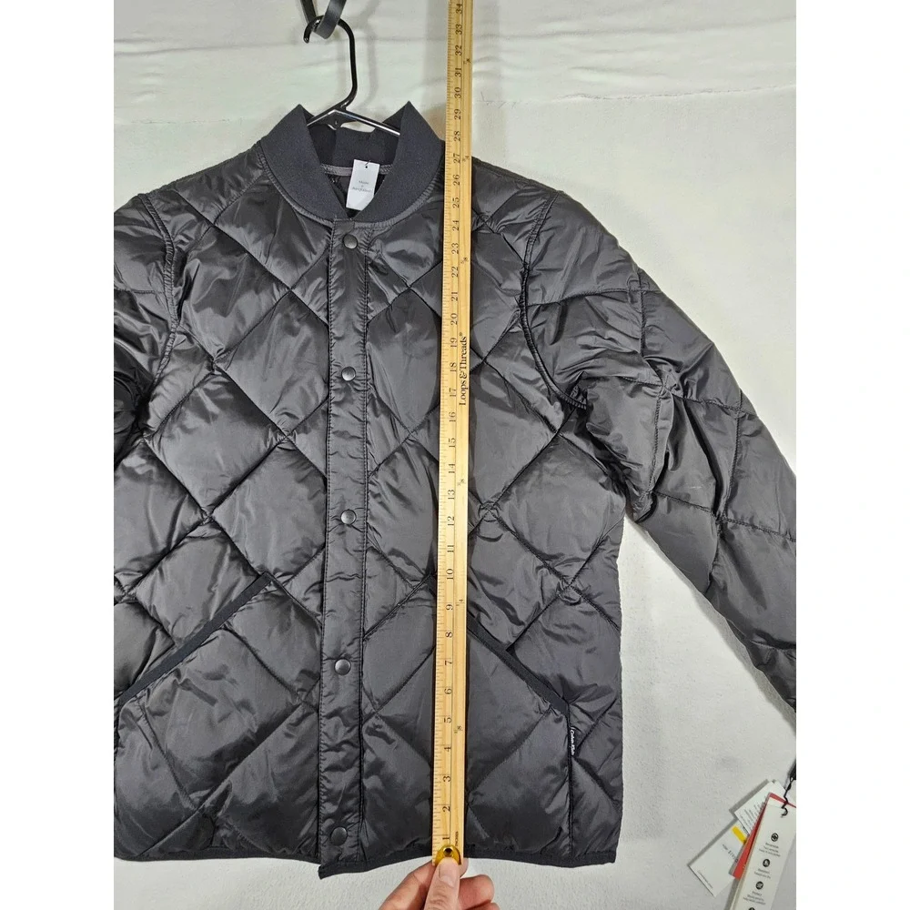 Calvin Klein Mens Reversible Diamond‎ Quilted Bomber Jacket Black Camo XL New